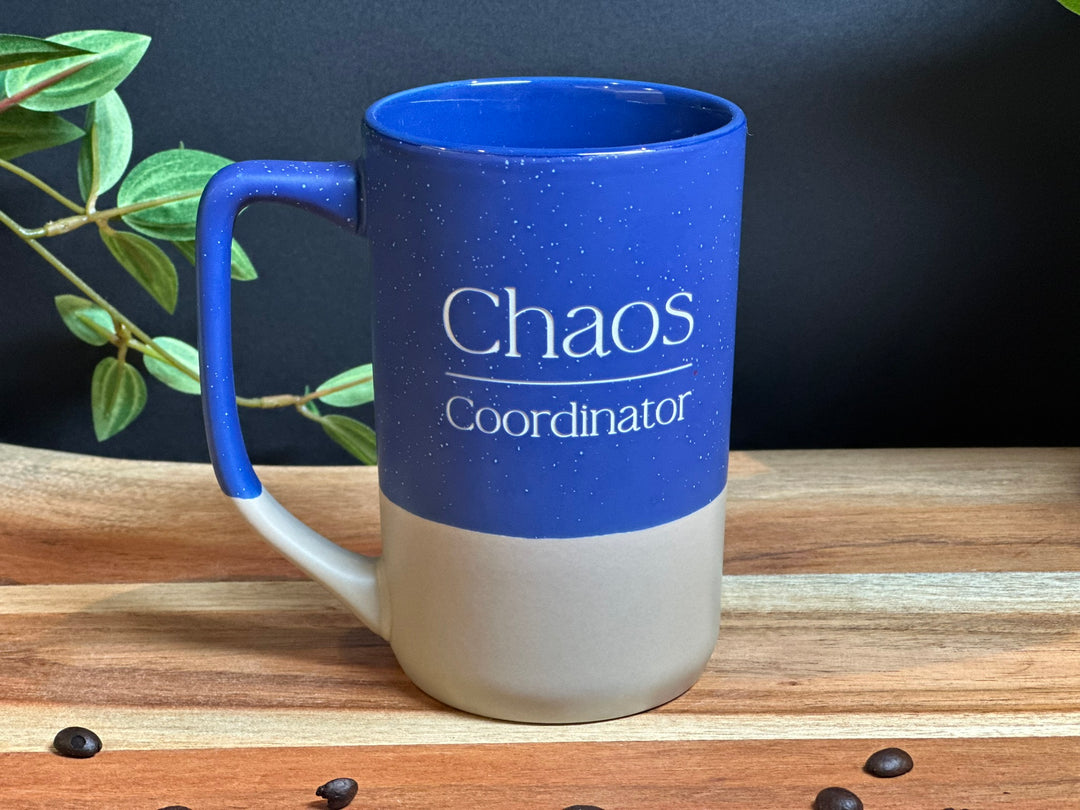 Sand Carved Deep Etched Chaos Coordinator 16 oz. Coffee Mug Cup