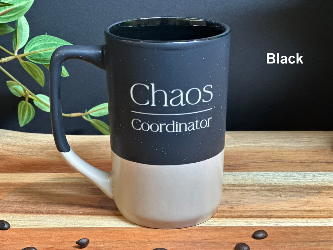 Sand Carved Deep Etched Chaos Coordinator 16 oz. Coffee Mug Cup