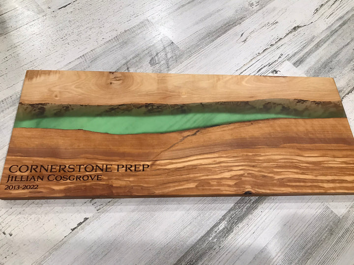 Charcuterie Board Engraved with Corporate Logo