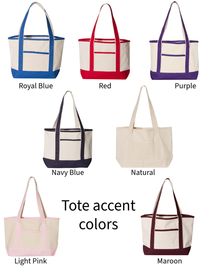 Texas Tech Personalized Custom Embroidered 20L Canvas Tote Bag