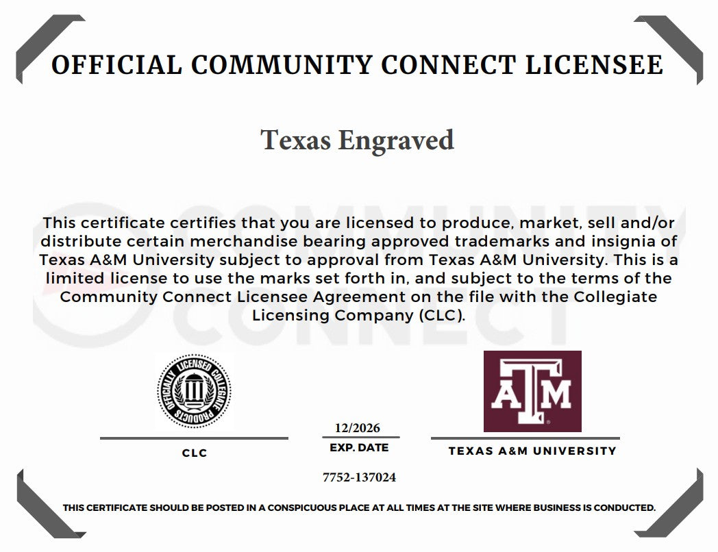 Texas A&M Personalized Custom Embroidered 19L Canvas Tote Bag with Zipper Closure