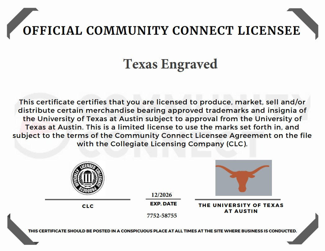 University of Texas Personalized Custom Embroidered 34.6L XL Canvas Tote Bag