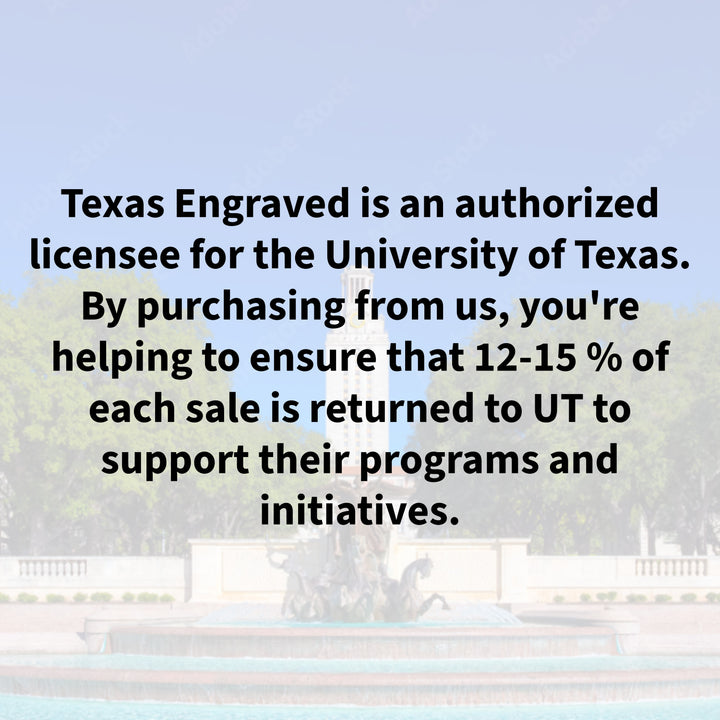 University of Texas Personalized Custom Embroidered 19L Canvas Tote Bag with Zipper Closure