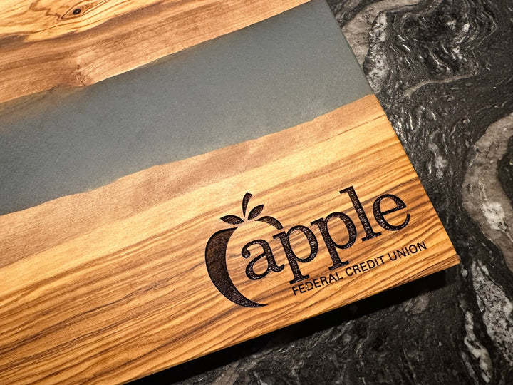 Charcuterie Board Engraved with Corporate Logo