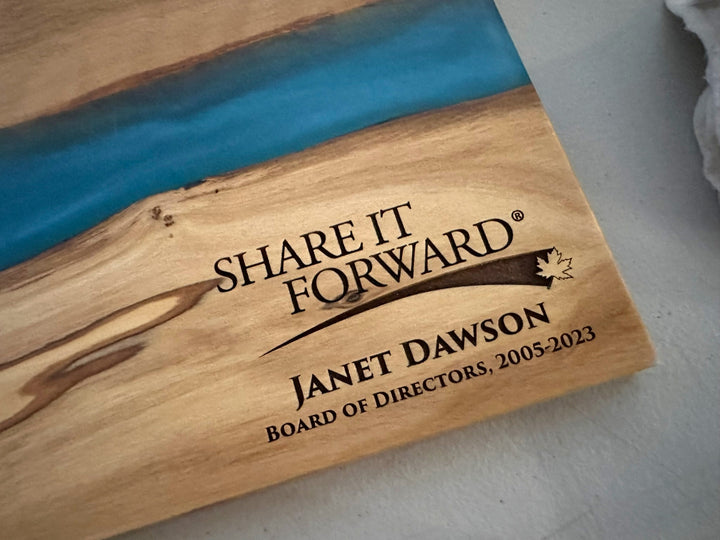 Charcuterie Board Engraved with Corporate Logo