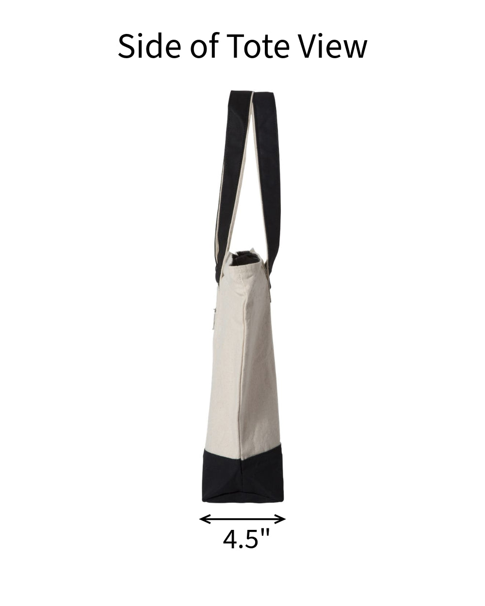 Personalized Custom Embroidered 19L Canvas Tote Bag with Zipper Closure