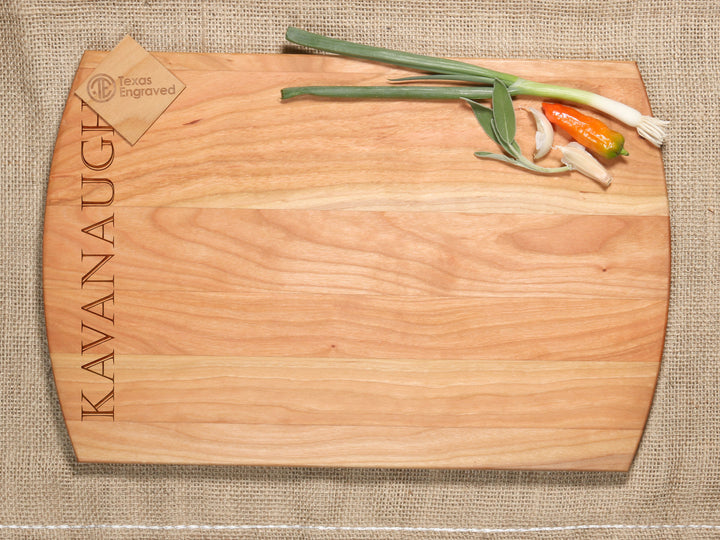 Elegant Vertical Name Cutting Board - D16