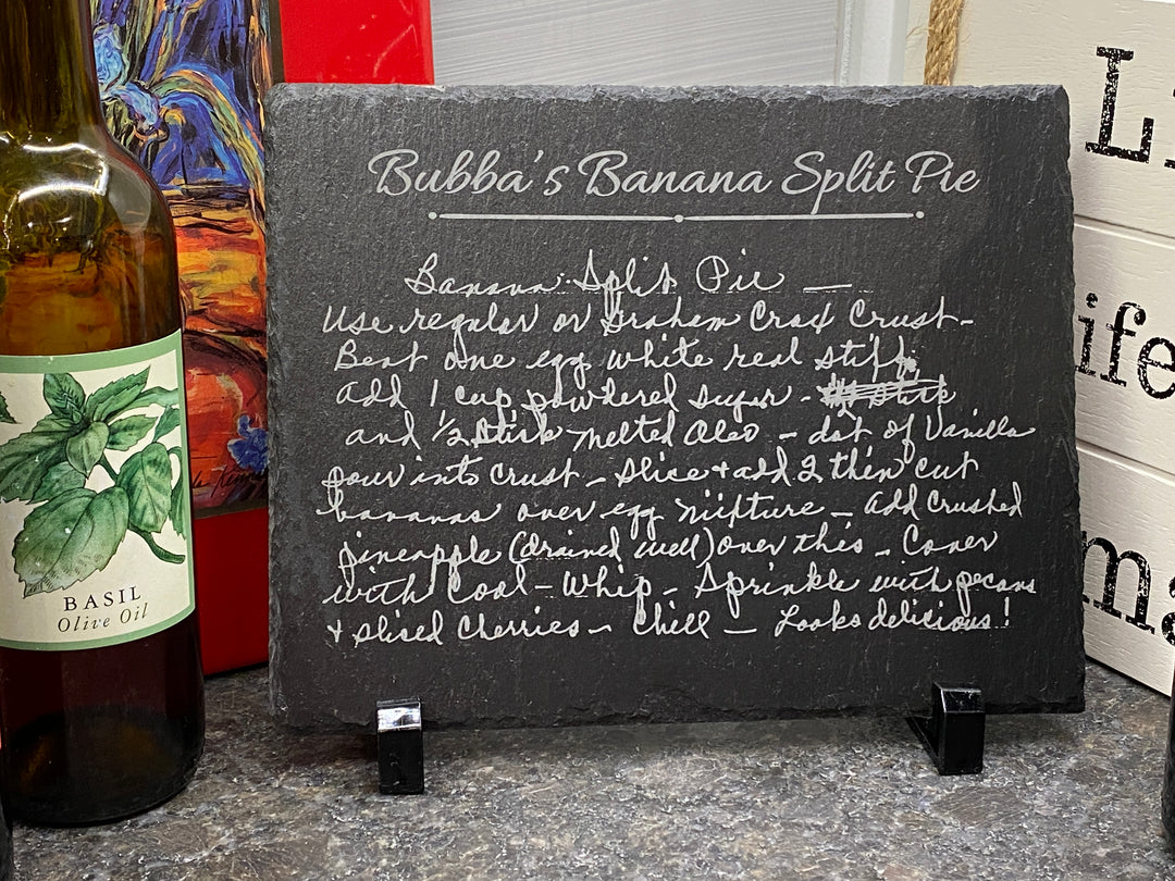 Engraved Recipe Slate Trivet