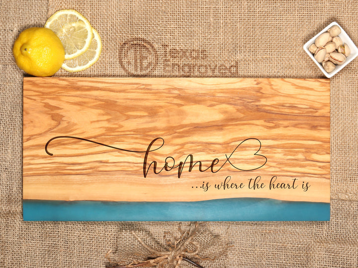 Home is Where the Heart Is - Shoreline Olive Wood Resin- D44