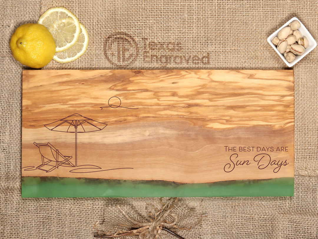 Beachy Best Days are Sun Days - Shoreline Olive wood and Resin - D45
