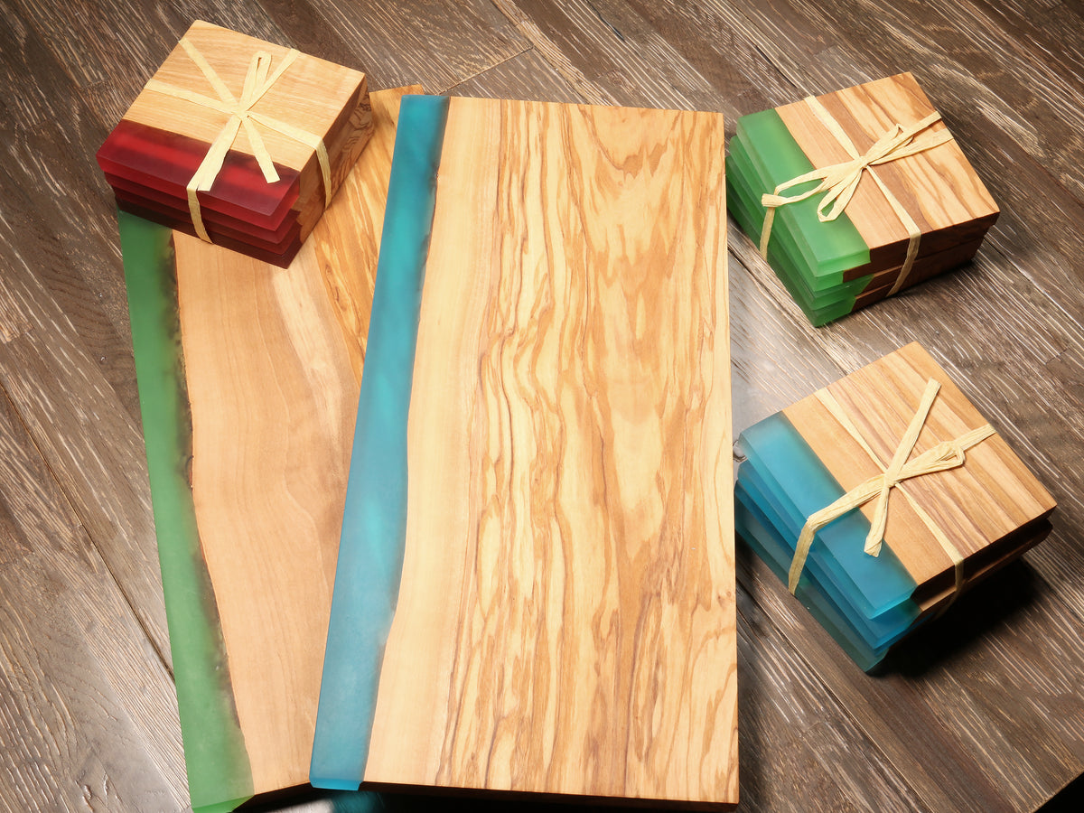 CHOPPING BOARDS Wood and resin cutting board By ANTICO TRENTINO