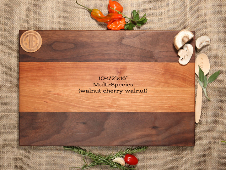 Swashy Last Name & Year Cutting Board - D6