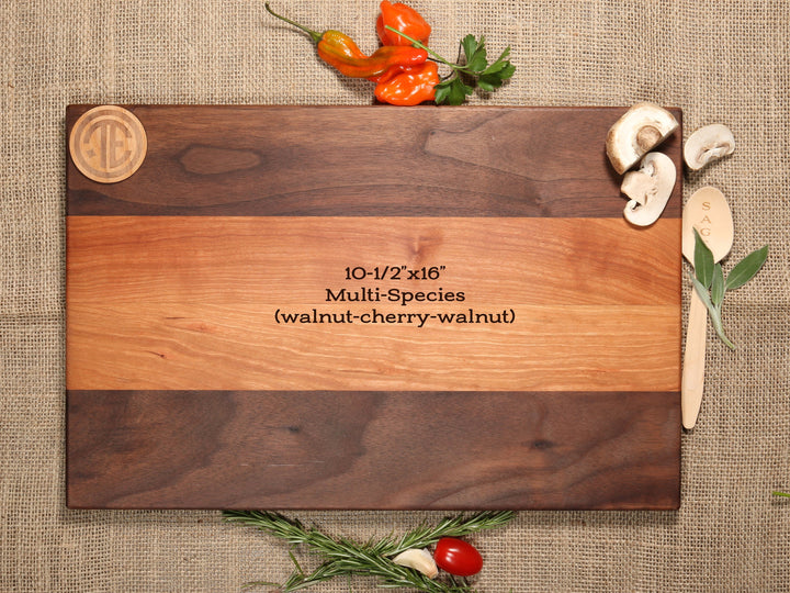 Elegant Vertical Name Cutting Board - D16