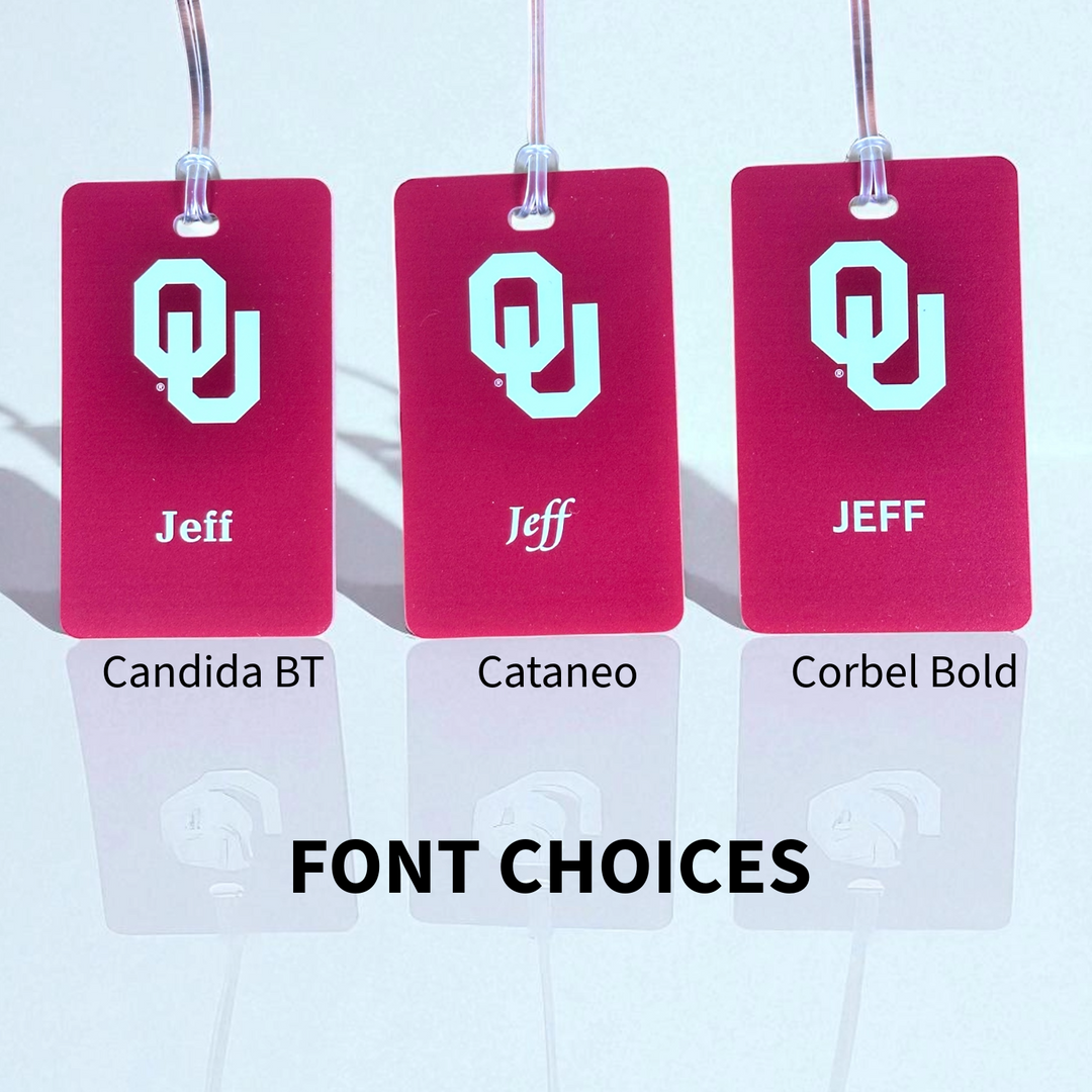 University of Oklahoma Personalized Golf Bag Tag