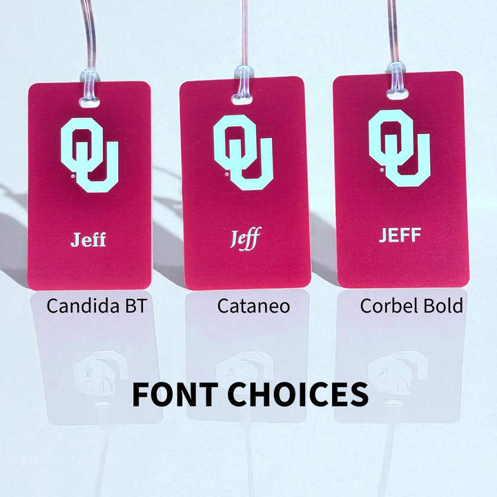 University of Oklahoma Personalized Golf Bag Tag