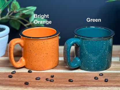 Custom Deep Etched Corporate Logo Camp Style Mug
