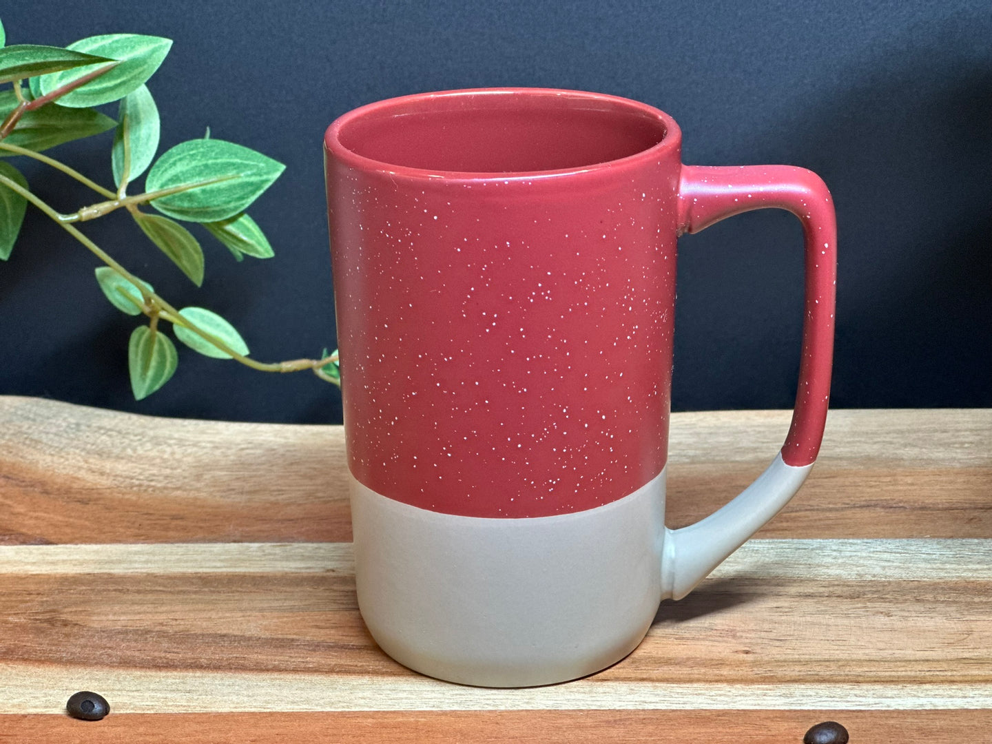 Burgundy with tan specks coffee tea mug
