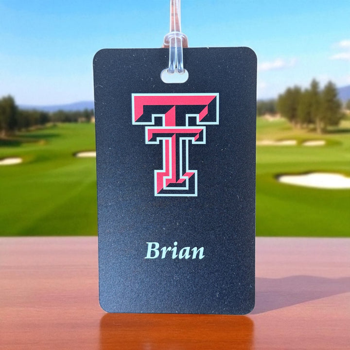 Texas Tech Personalized Golf Bag Tag