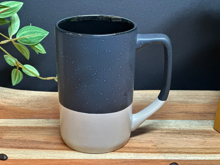Charcoal with tan specks coffee tea mug