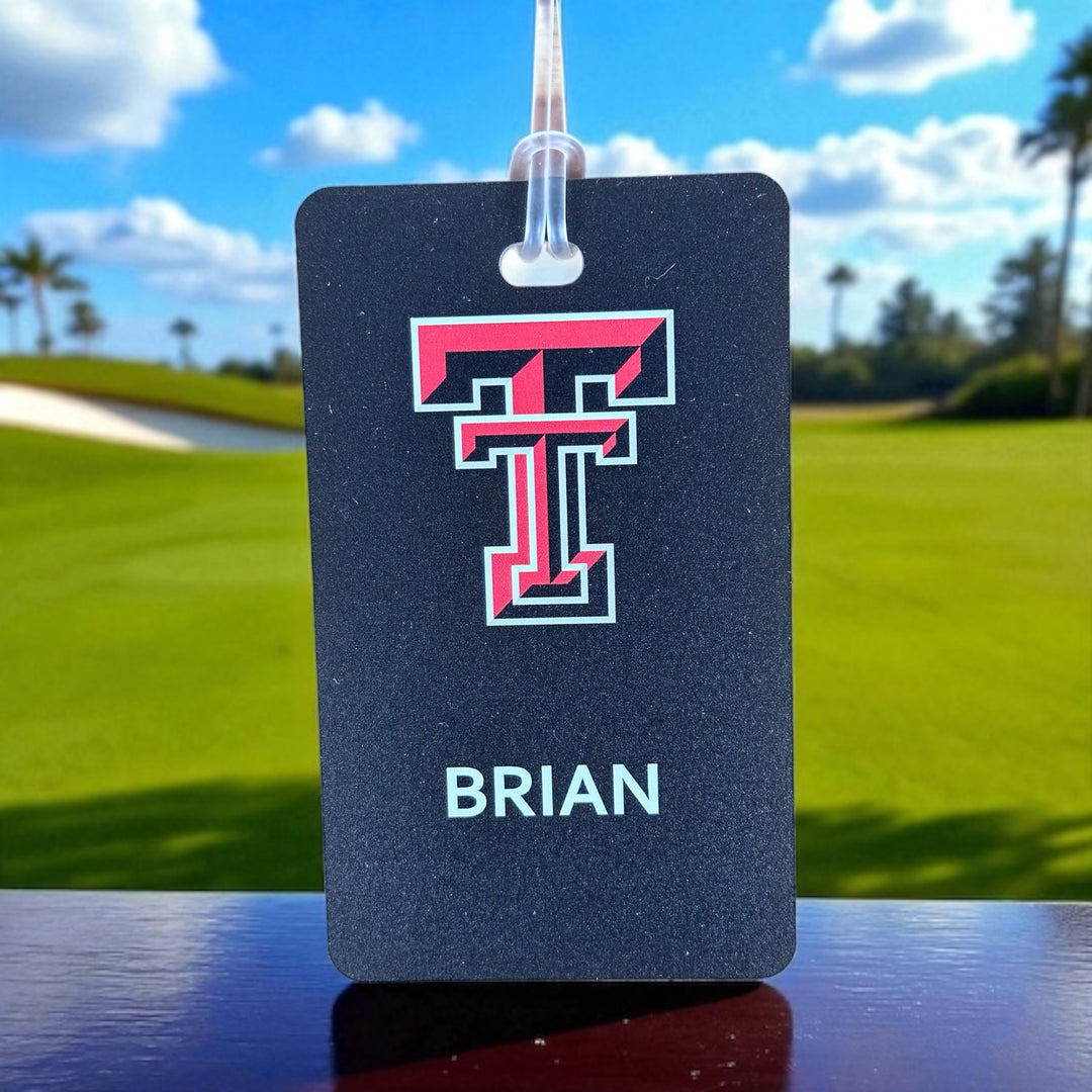 Texas Tech Personalized Golf Bag Tag