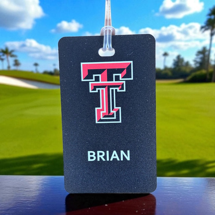 Texas Tech Personalized Golf Bag Tag