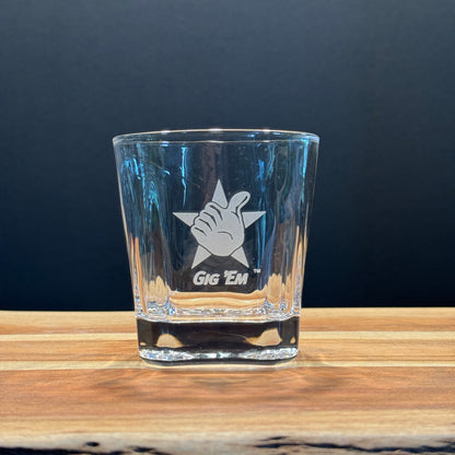 Engraved Sand Carved Texas A&M Decanter and Rocks Glass Sets