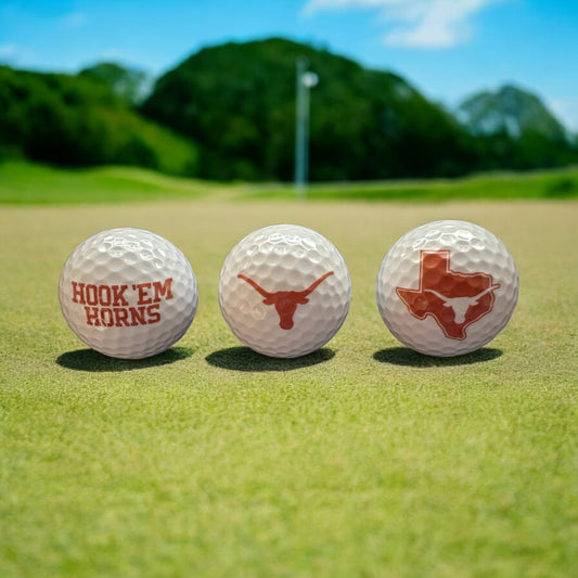 Custom UV Printed University of Texas Golf Balls