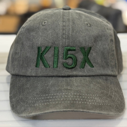 Ham Radio  or GMRS Pigment-Dyed Dad Hat with Embroidered Callsign