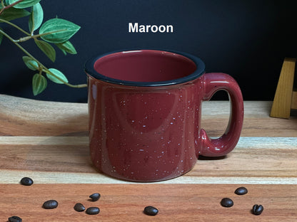 Custom Deep Etched Corporate Logo Camp Style Mug