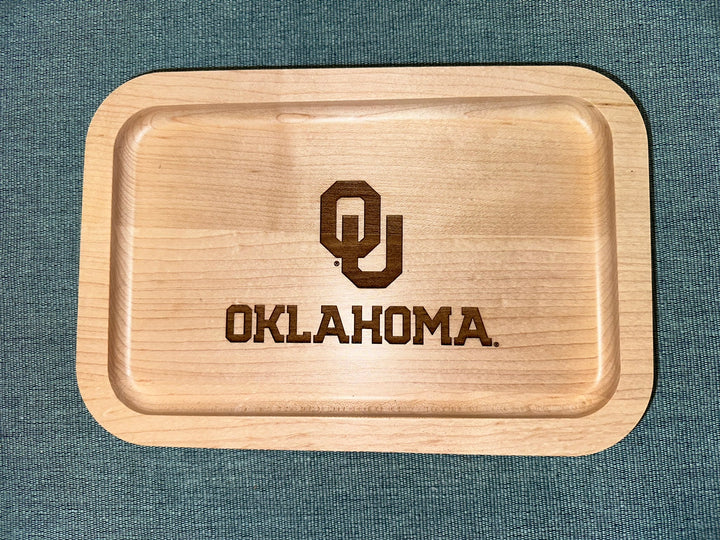 The University of Oklahoma valet tray with OU logo over the word Oklahoma