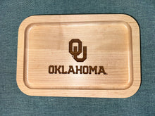Load image into Gallery viewer, The University of Oklahoma valet tray with OU logo over the word Oklahoma
