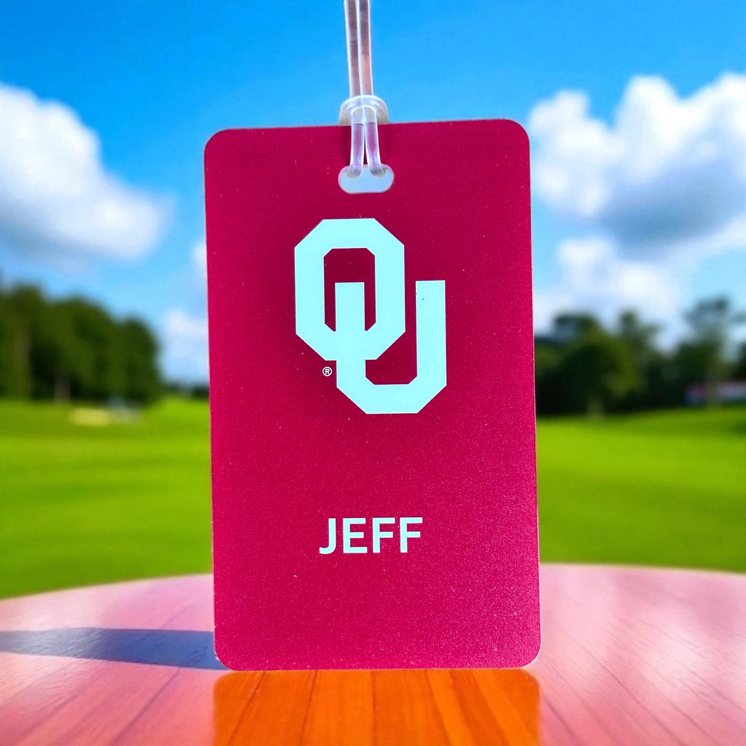 University of Oklahoma Personalized Golf Bag Tag