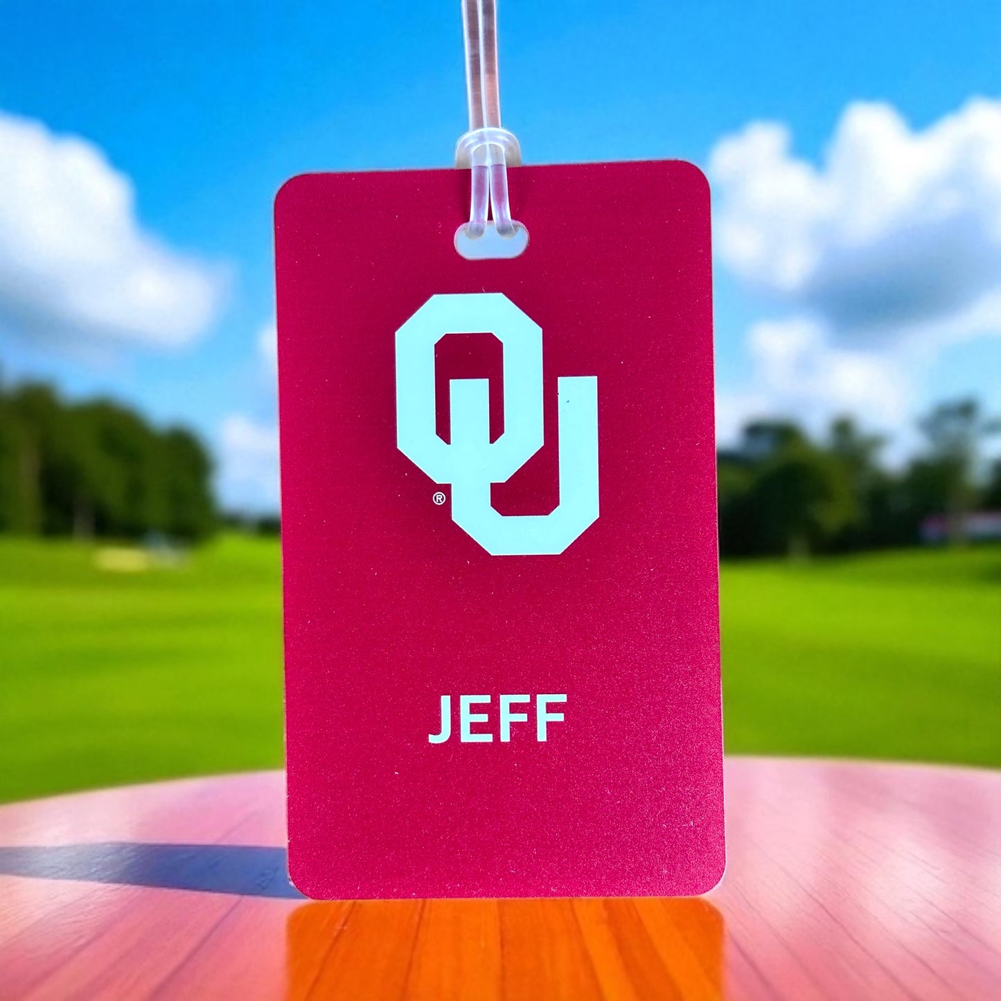 University of Oklahoma Personalized Golf Bag Tag