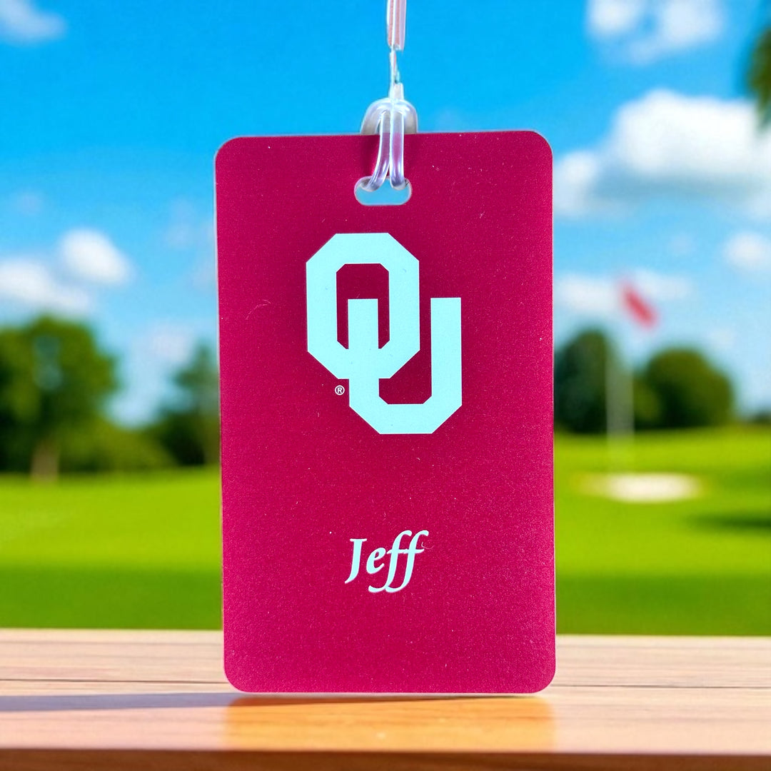 University of Oklahoma Personalized Golf Bag Tag