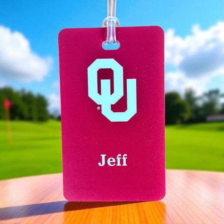 University of Oklahoma Personalized Golf Bag Tag