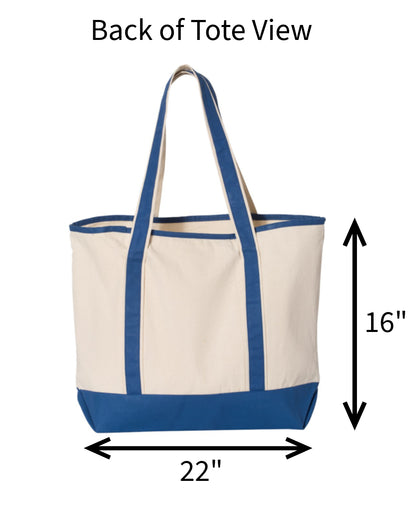 University of Oklahoma Personalized Custom Embroidered 34.6L XL Canvas Tote Bag