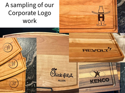 Custom Cutting Board Engraved with Corporate Logo