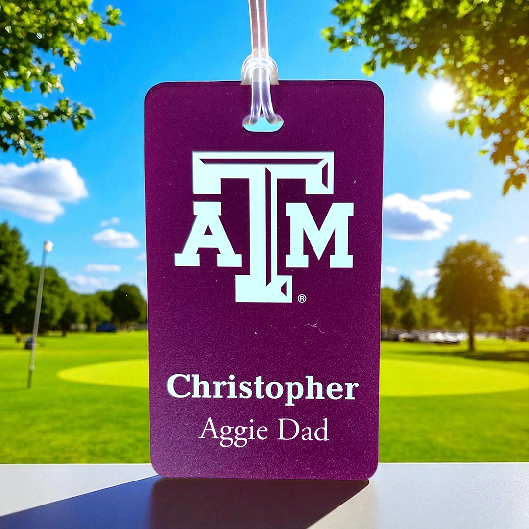 Texas A&M Personalized Golf Bag Tag