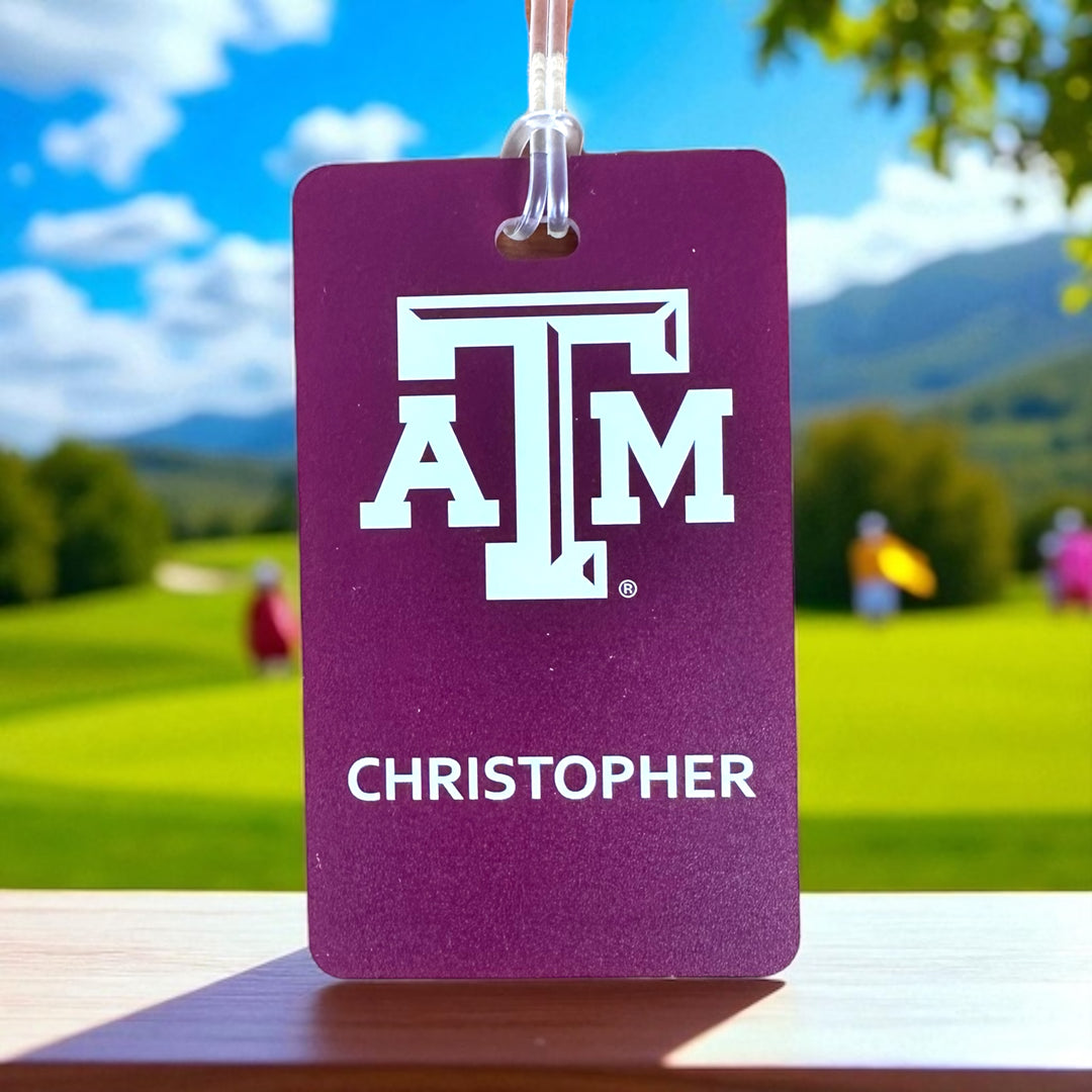 Texas A&M Personalized Golf Bag Tag
