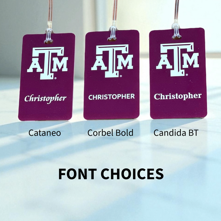 Texas A&M Personalized Golf Bag Tag