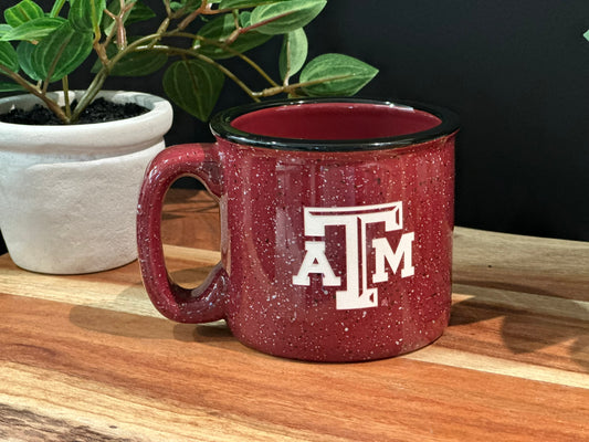 Sand Carved Deep Etched Texas A&M Camp Style Coffee Mug