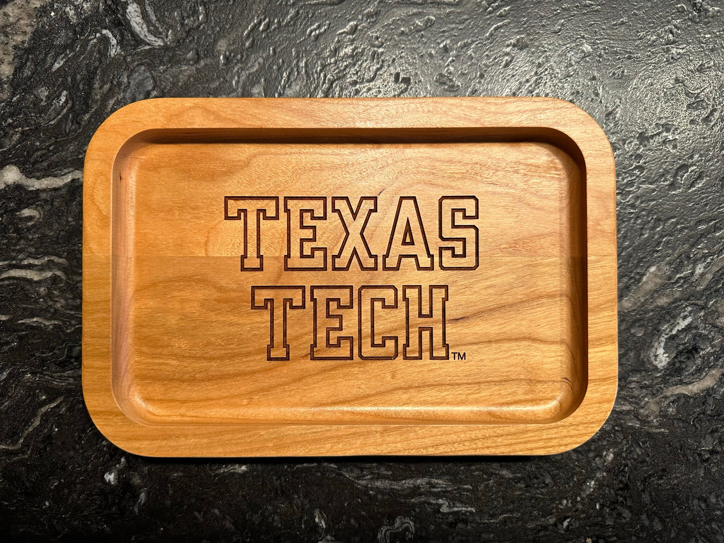 Engraved Texas Tech University Ring Valet Tray