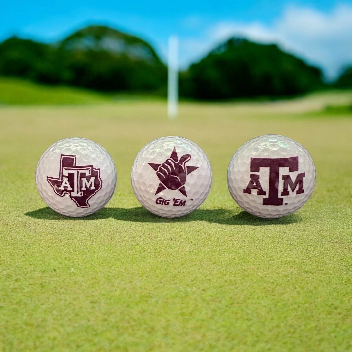 Custom UV Printed Texas A&M Golf Balls