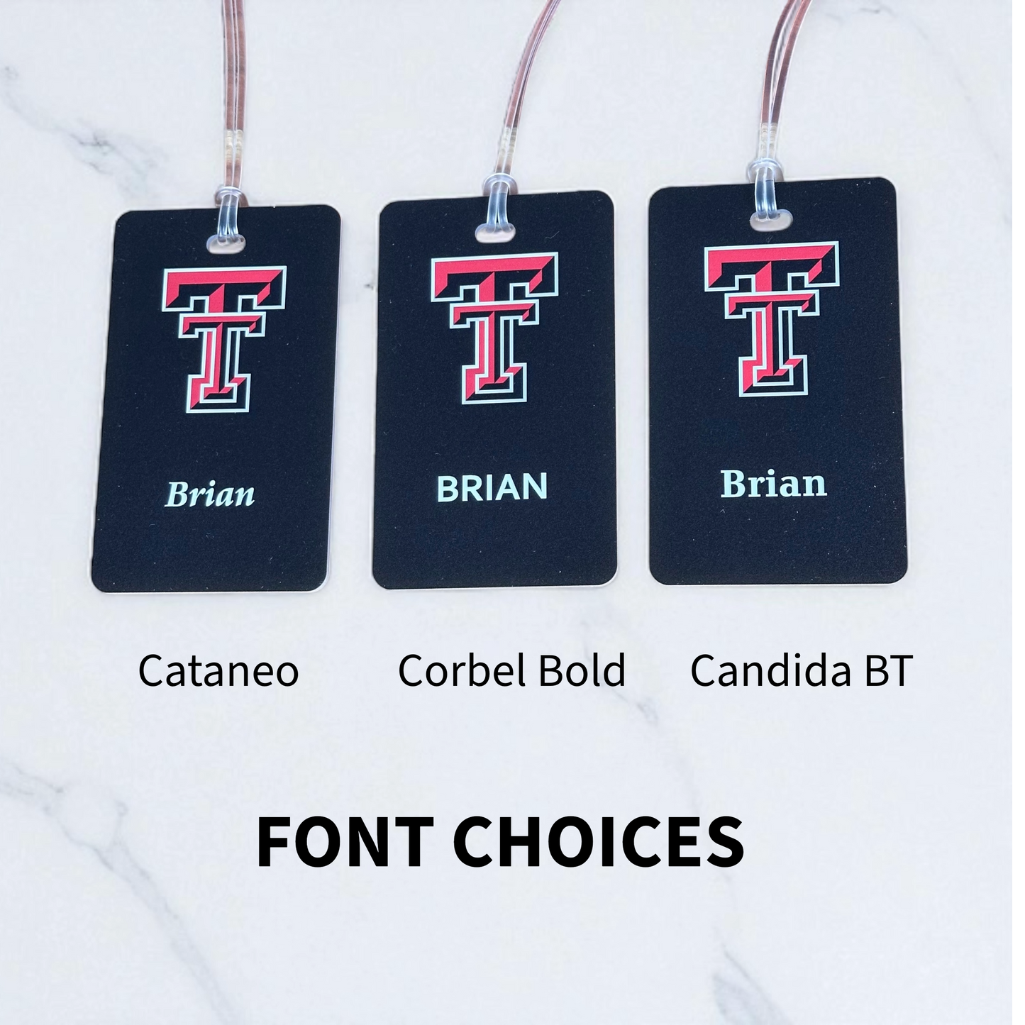 Texas Tech Personalized Golf Bag Tag