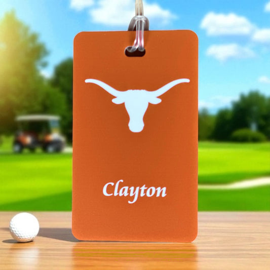 University of Texas Personalized Golf Bag Tag