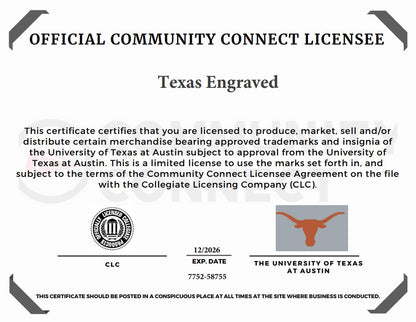 University of Texas Personalized Custom Embroidered 34.6L XL Canvas Tote Bag