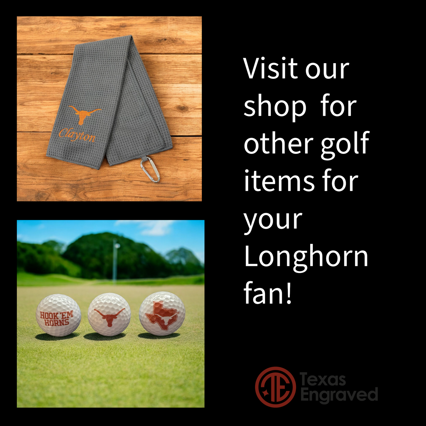 University of Texas Personalized Golf Bag Tag