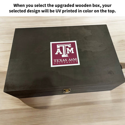 Engraved Sand Carved Texas A&M Decanter and Rocks Glass Sets