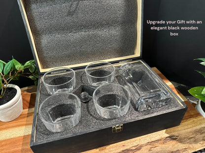 Engraved Sand Carved University of Texas Decanter and Rocks Glass Sets