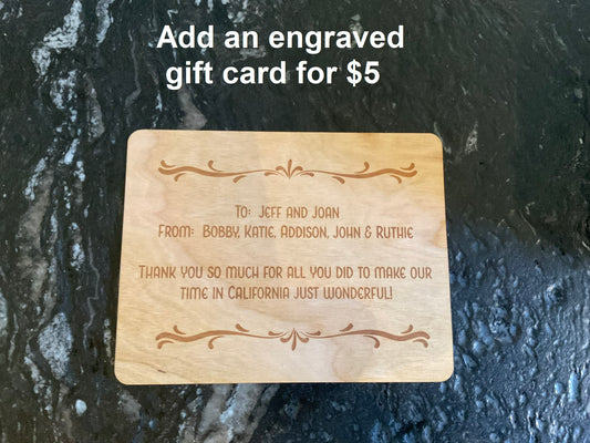 Engraved Gift Card